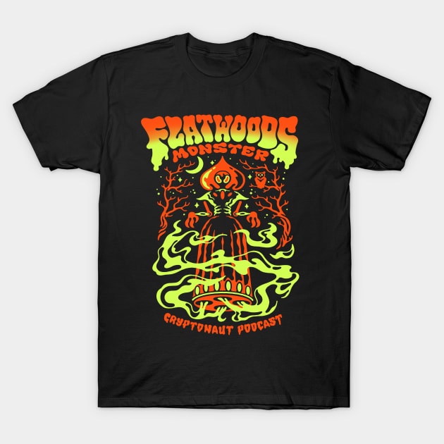 Flatwoods Monster X Cryptonaut Podcast - Designed by Jordan Hershberger T-Shirt by The Cryptonaut Podcast 